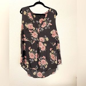 Torrid Emma babydoll tie waist sleeveless tunic top